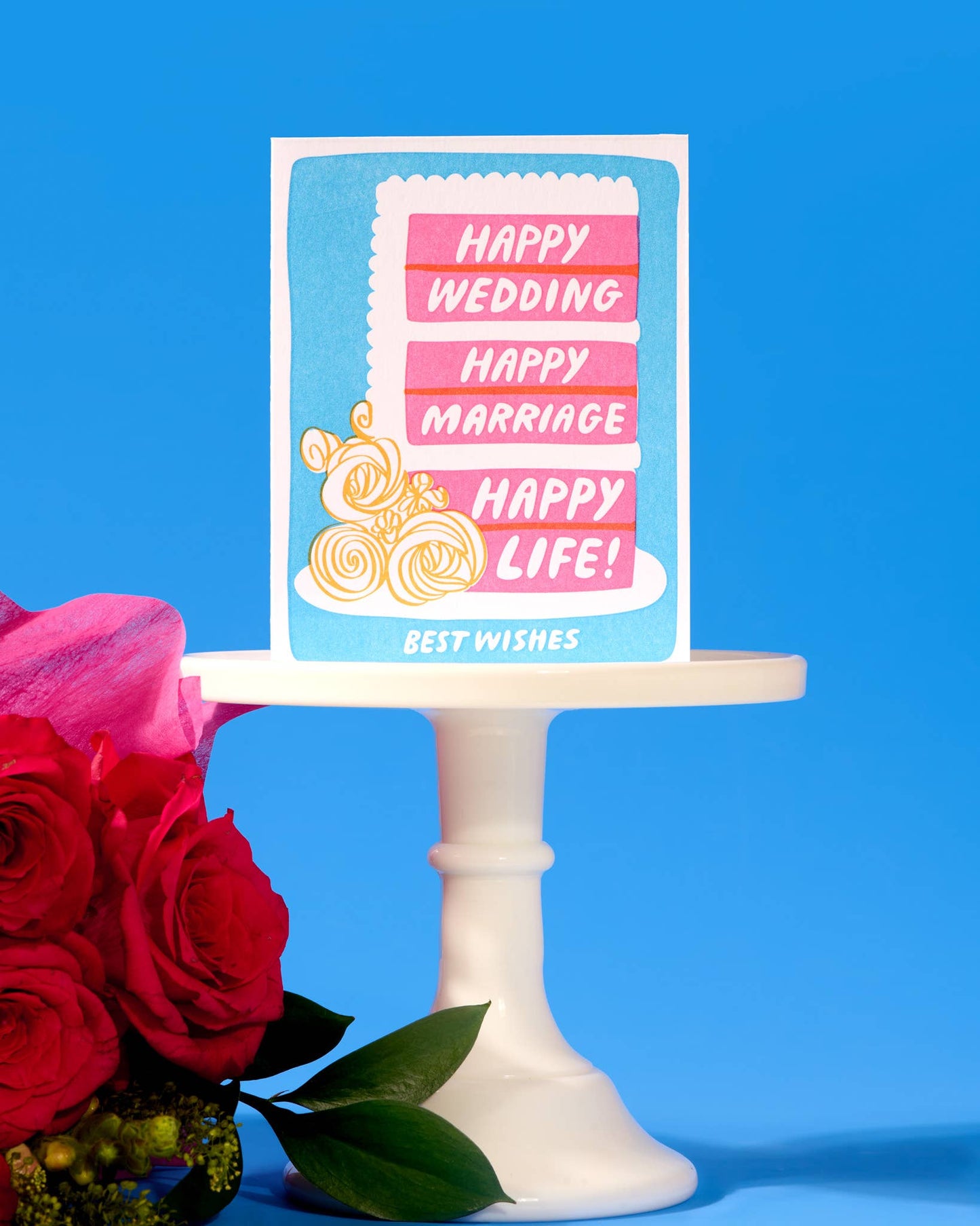 Letterpress Wedding Card | Happy Marriage/Life
