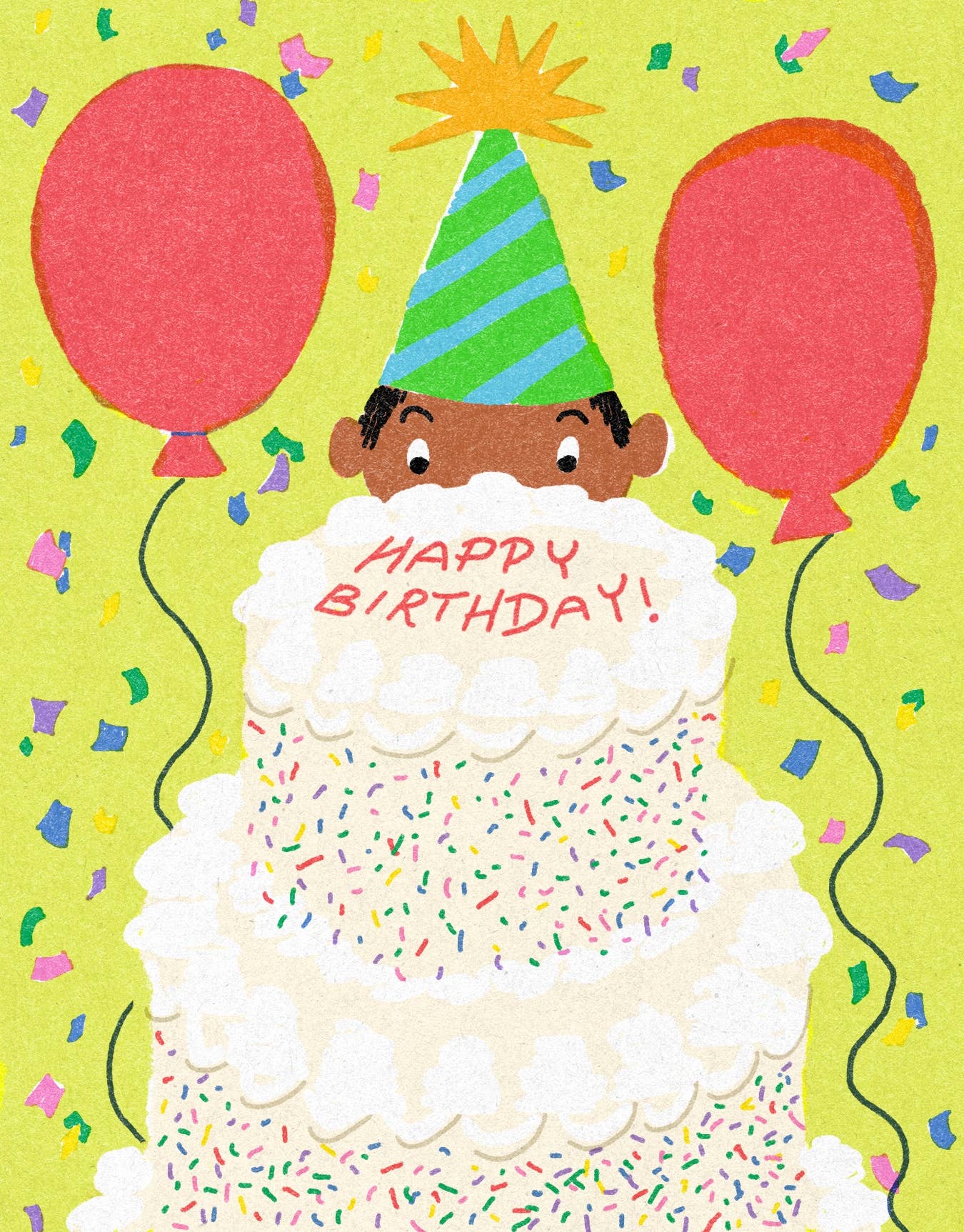 Sparkly Birthday Cake Card