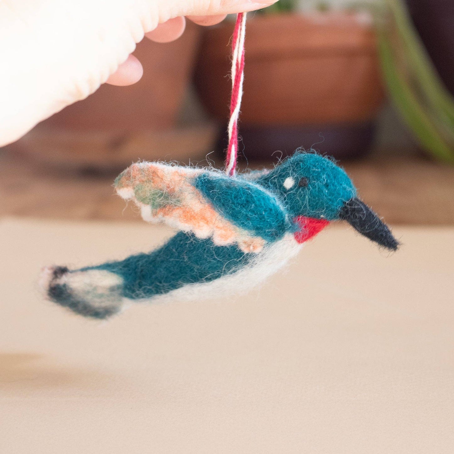 Ruby-throated Hummingbird Ornament