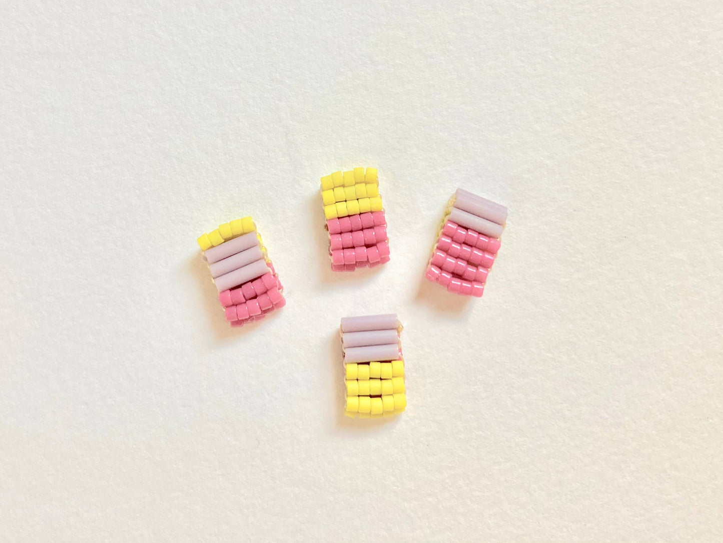 Palette Pendant - Minimal Unique Seed Bead Necklace: Oasis