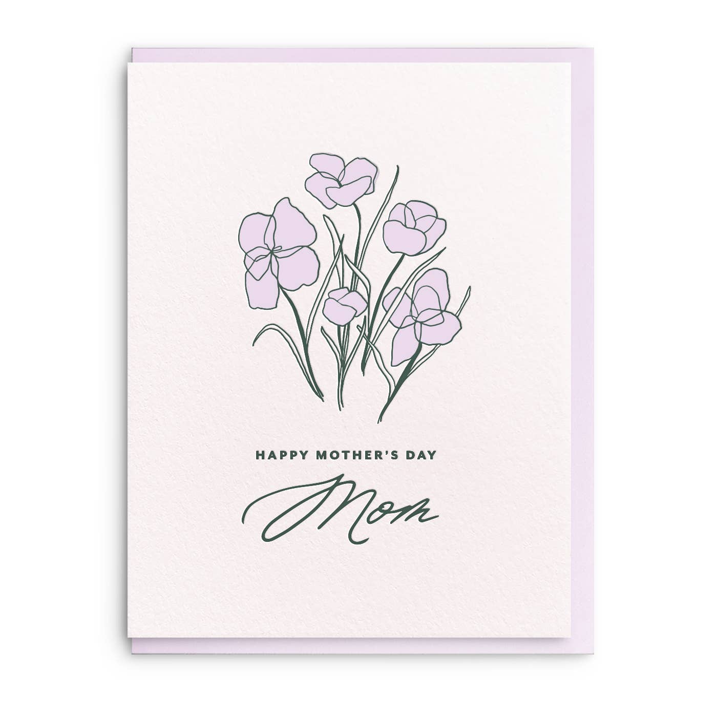 Bouquet Letterpress Mother's Day Card