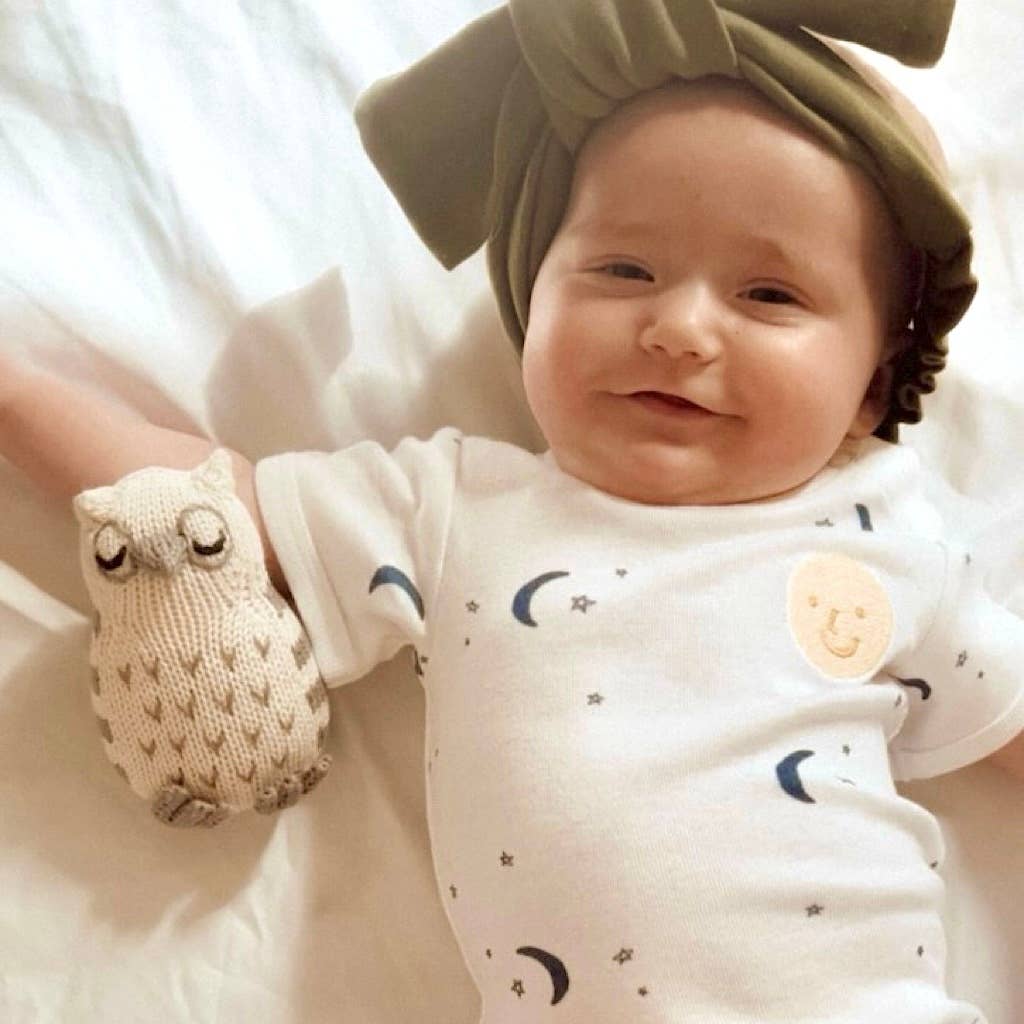 Organic Baby Onesie with Moon & Stars | Green | 12m