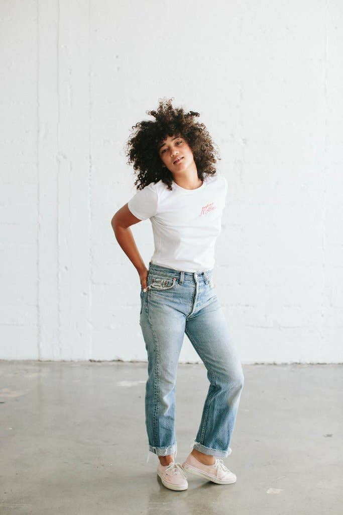 Tough as a Mother White Fitted Tee | L