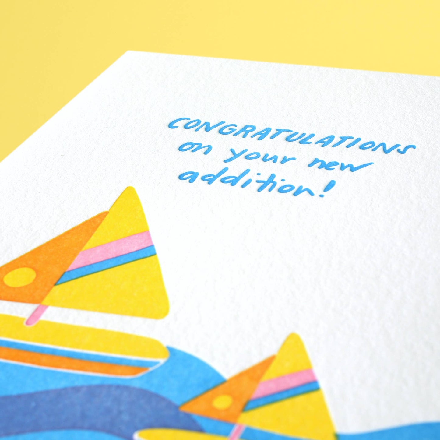 Sailboat Letterpress Baby Card