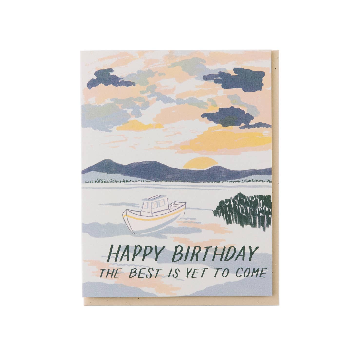 Sunrise Boat Birthday Card