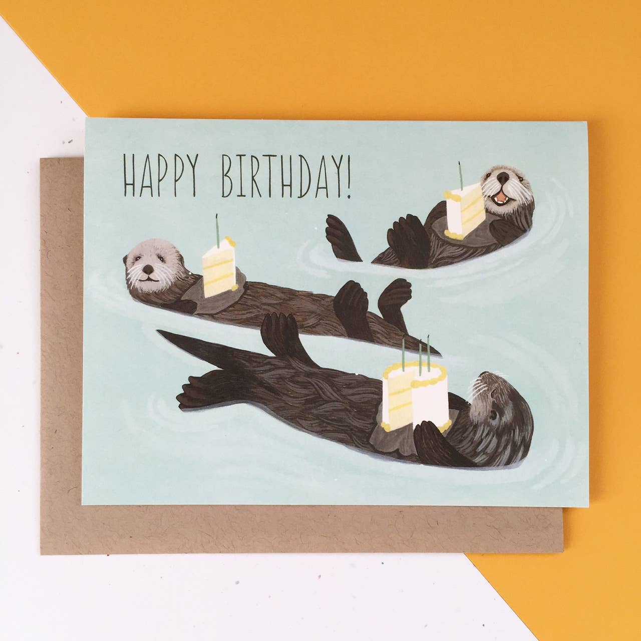 Otter Birthday Card