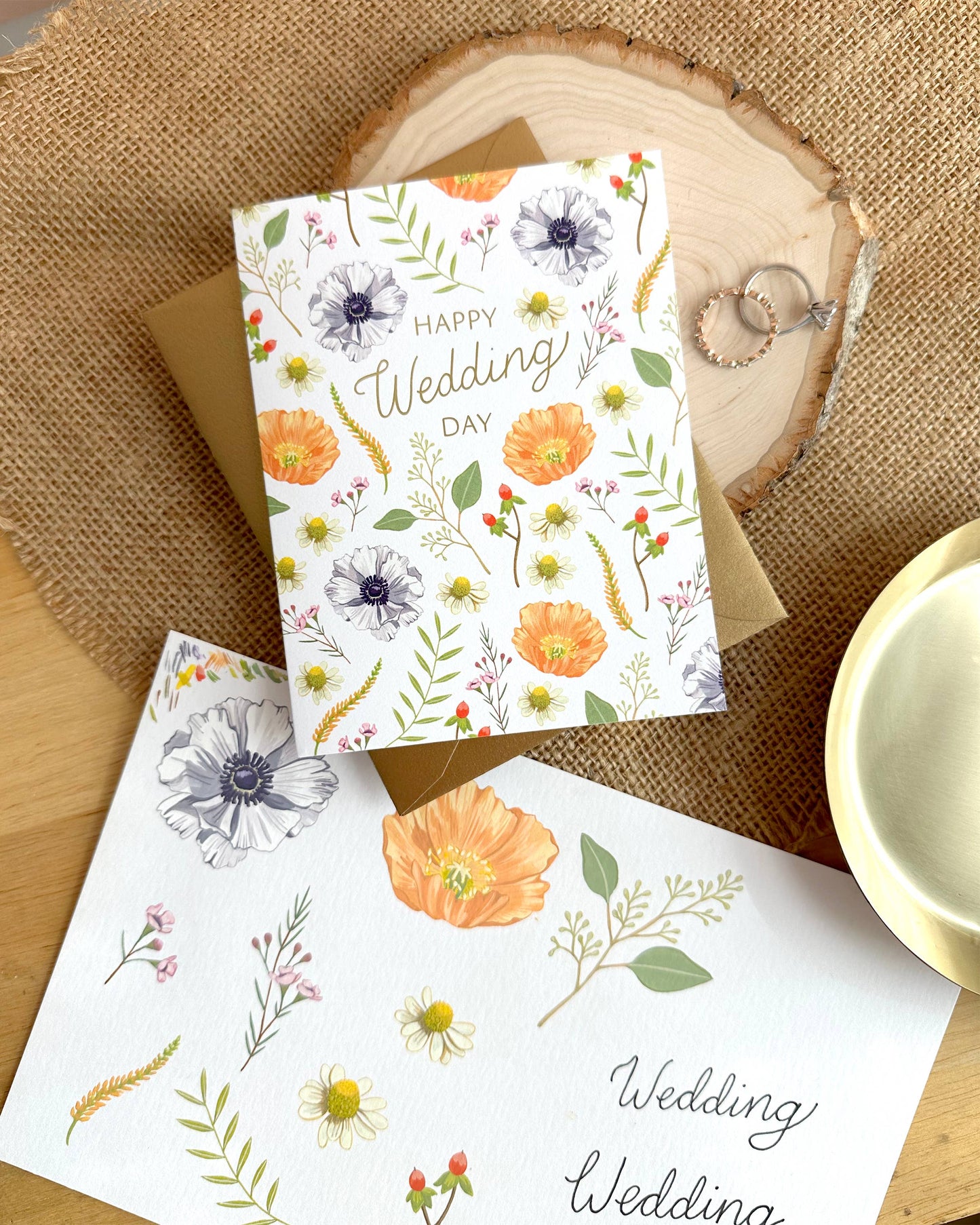 Flower Wedding Card