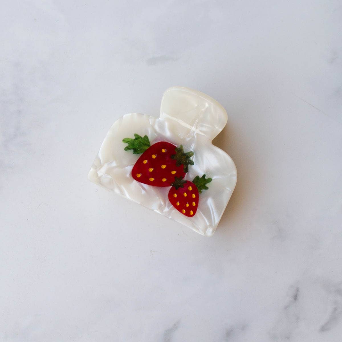 Eco Strawberry Farm Hair Claw Clip: Vintage Strawberry
