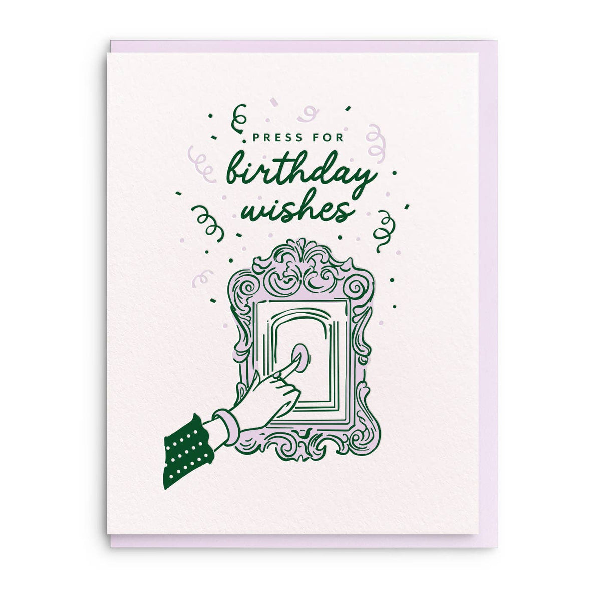 Press For Birthday, Letterpress Birthday Greeting Card