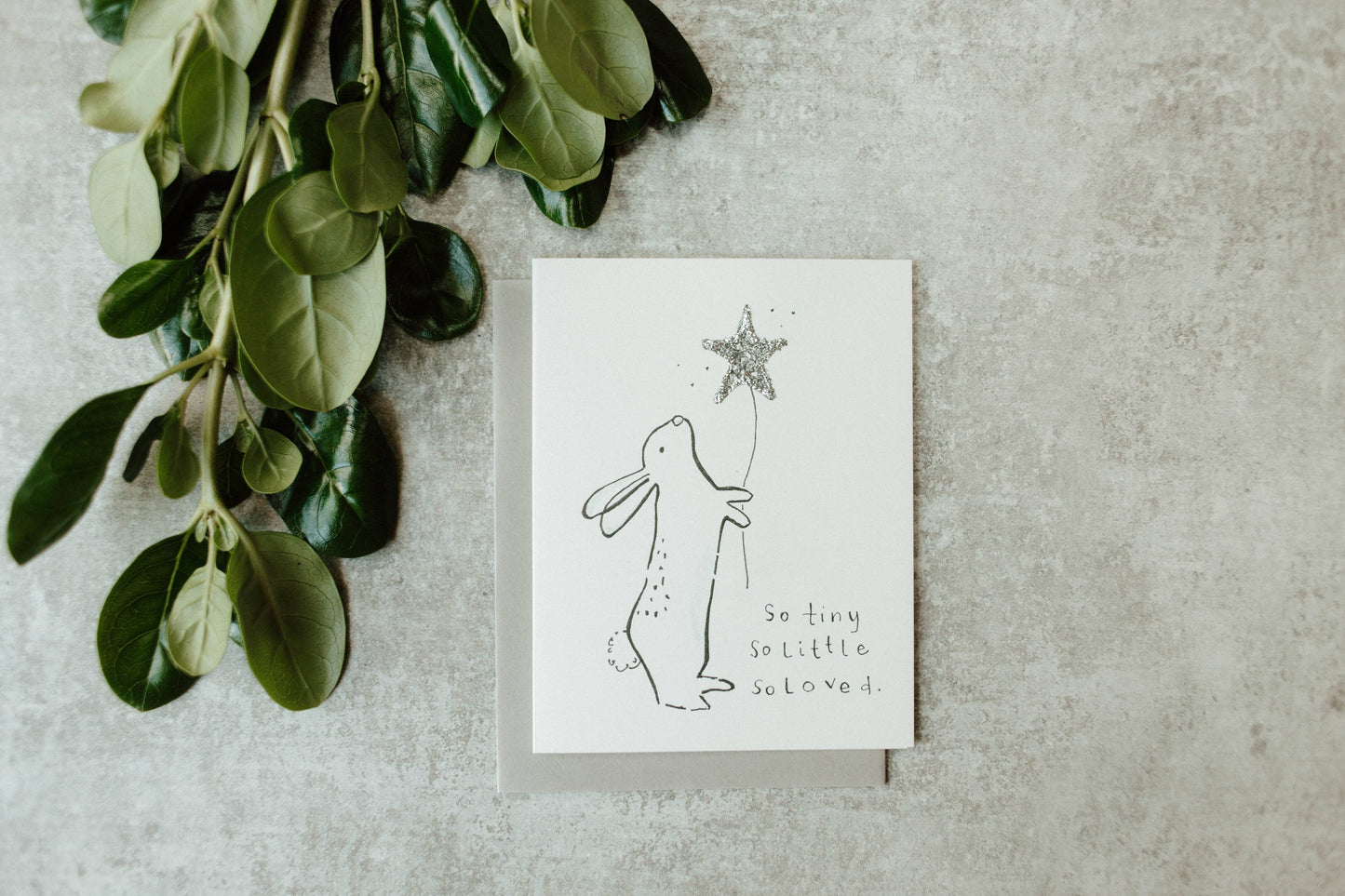 So Tiny So Loved Baby Bunny Star Card