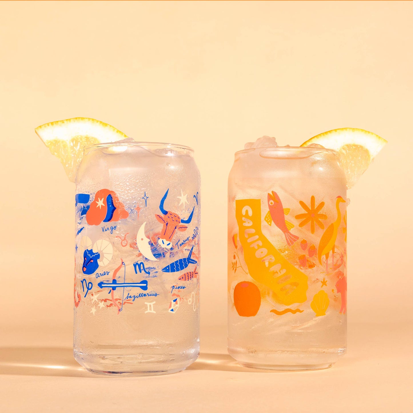 State of California Beer Can Glass