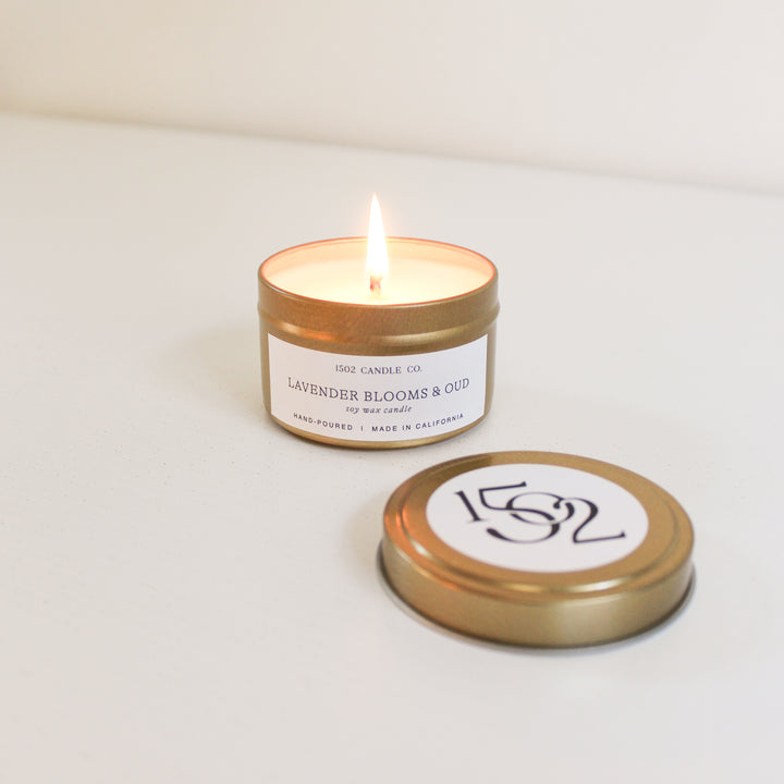 1502 Travel Tin Candle | Lavender Blooms & Oud