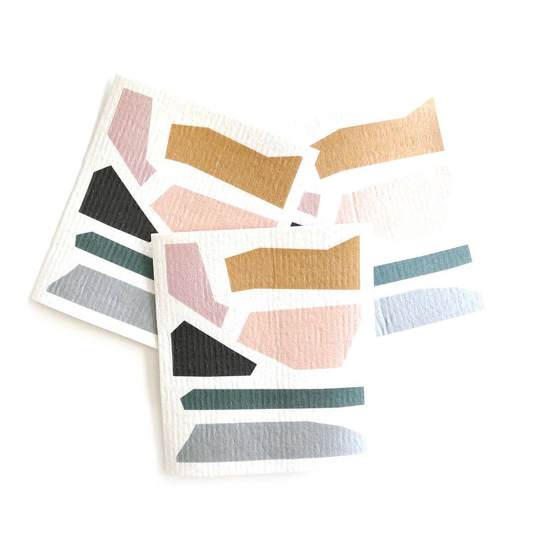 3pc Set Color Block Swedish Dishcloths