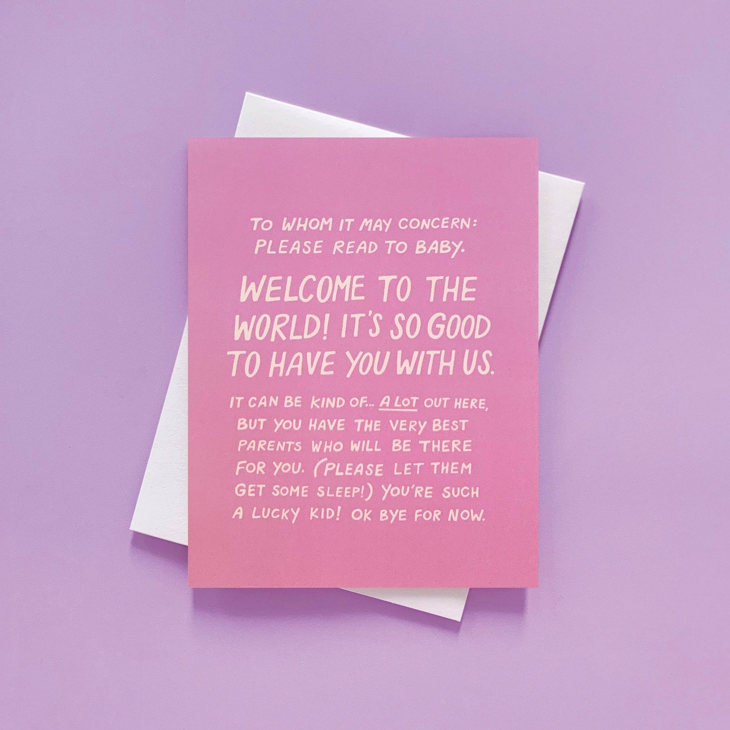 Welcome to the World Baby Card