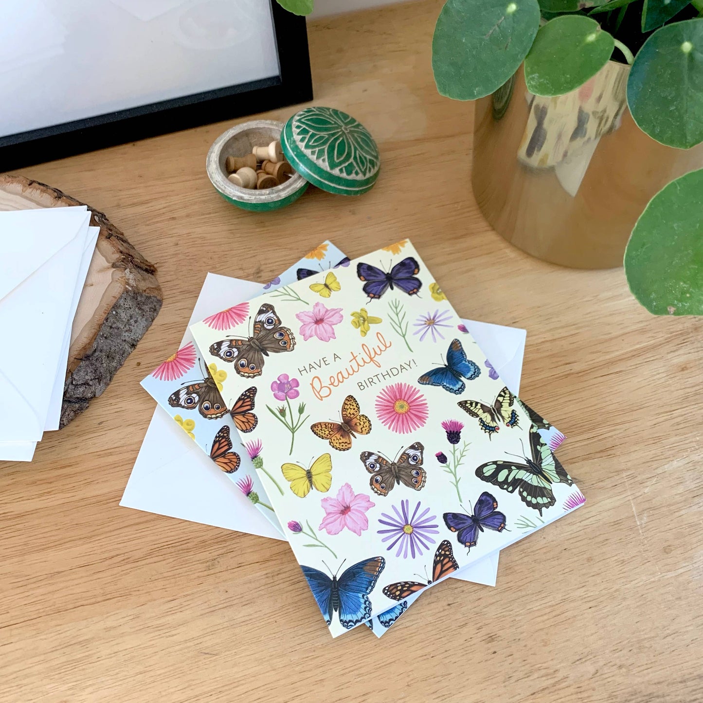 Beautiful Butterflies Wildflowers Nature Lover Birthday Card