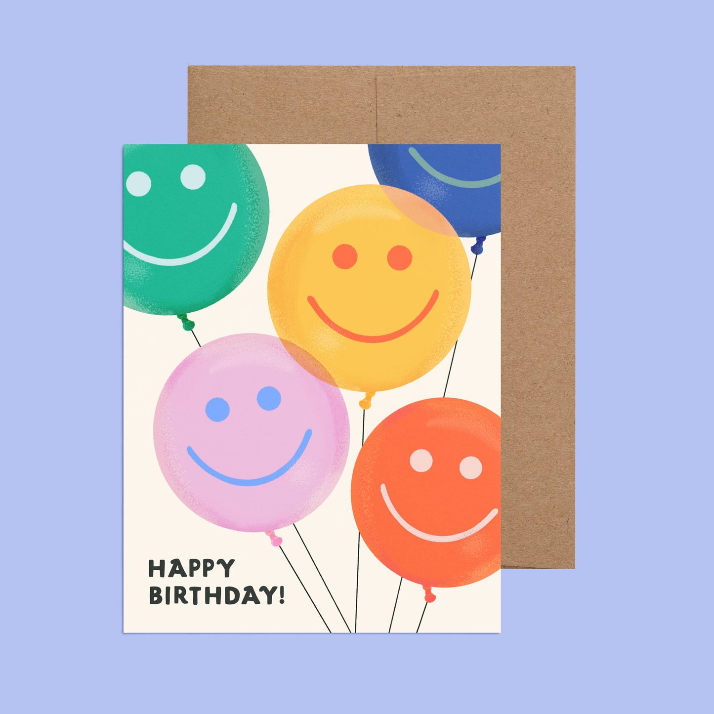 Smiley Balloons Birthday Card