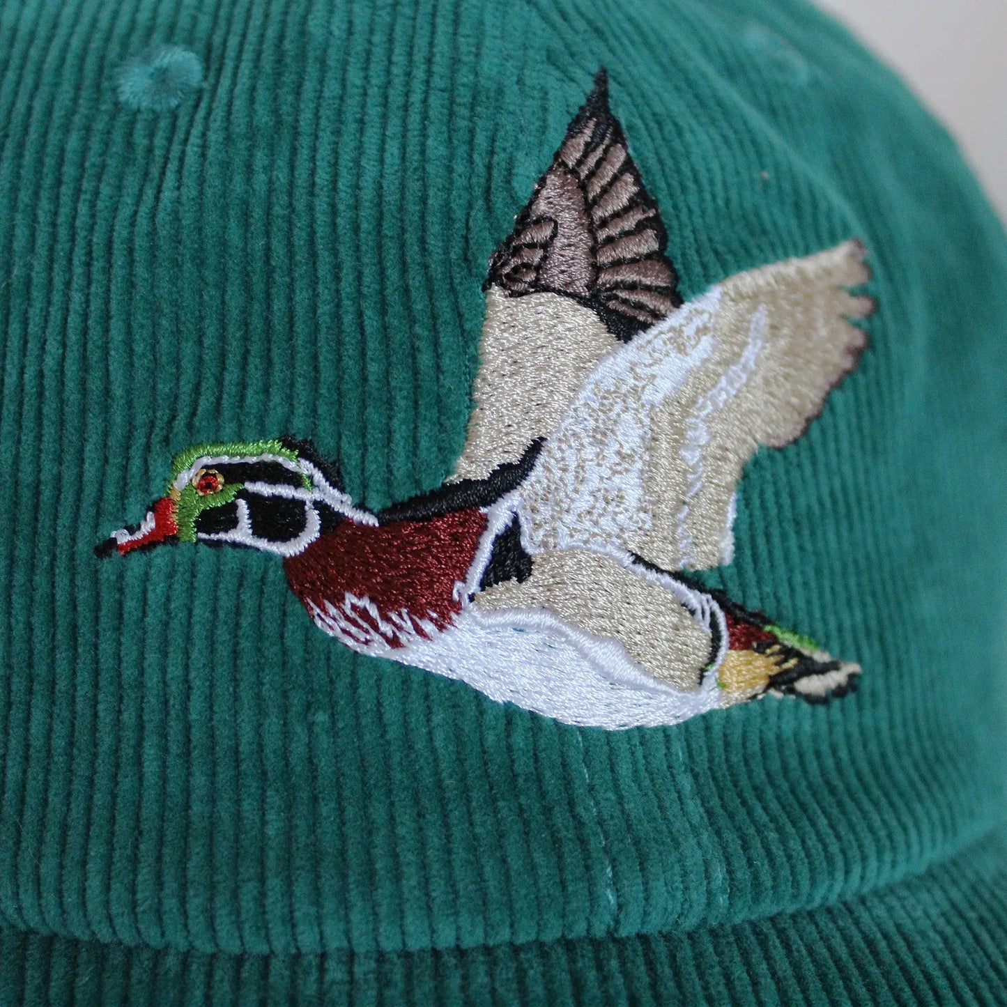 Teal Wood Duck Corduroy Hat