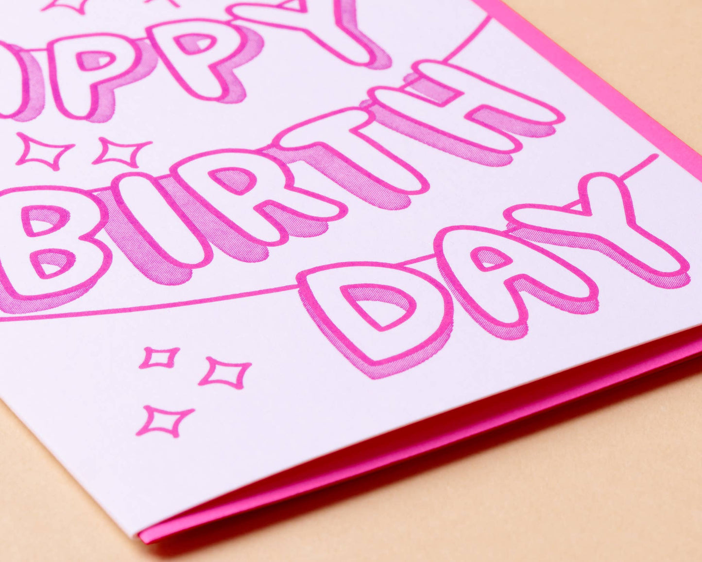 Banner Letterpress Birthday Card