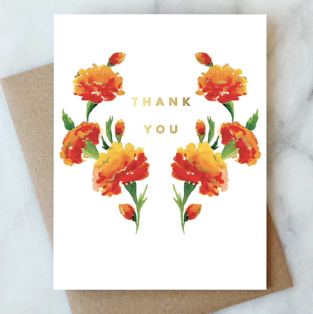 Marigold Thank You Card