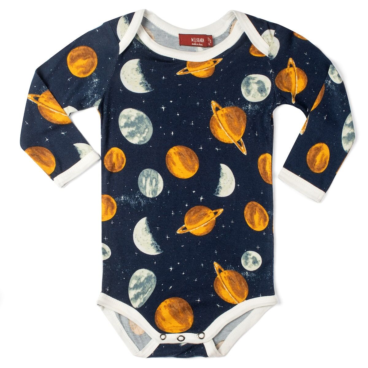 Milkbarn Long Sleeve One Piece - Planets