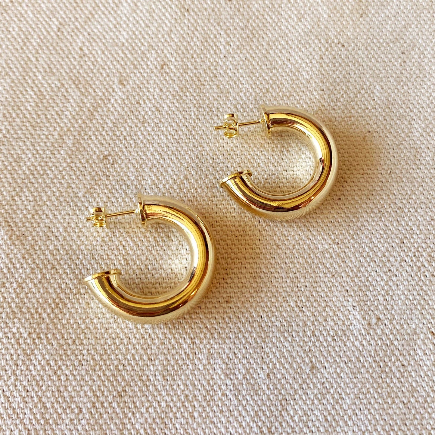 18k Gold Filled Chubby C-Hoop Earrings