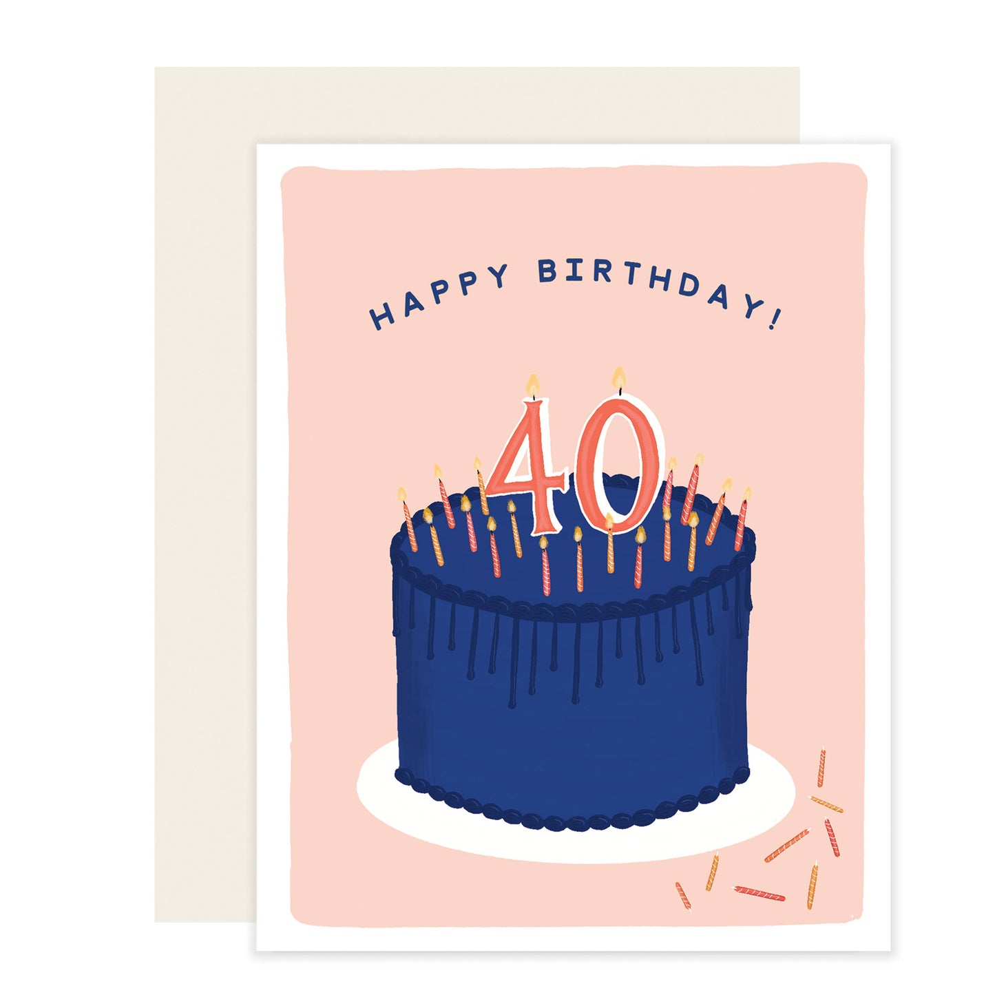 Over the Hill 40 Cake Birthday Card