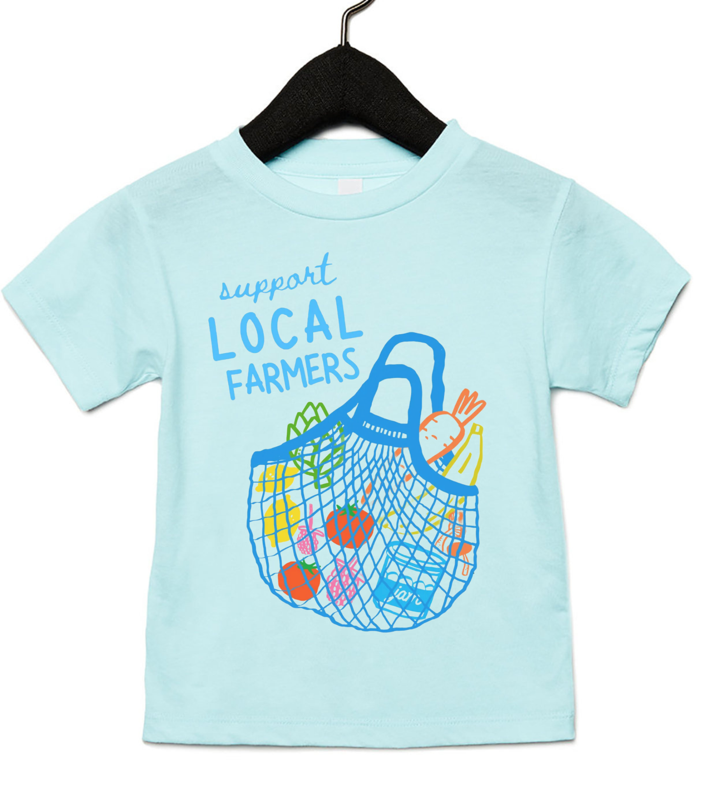 Farmers Market Graphic T-Shirt | Support Local Farmers Tee | Kids Summer T-Shirt: 2T