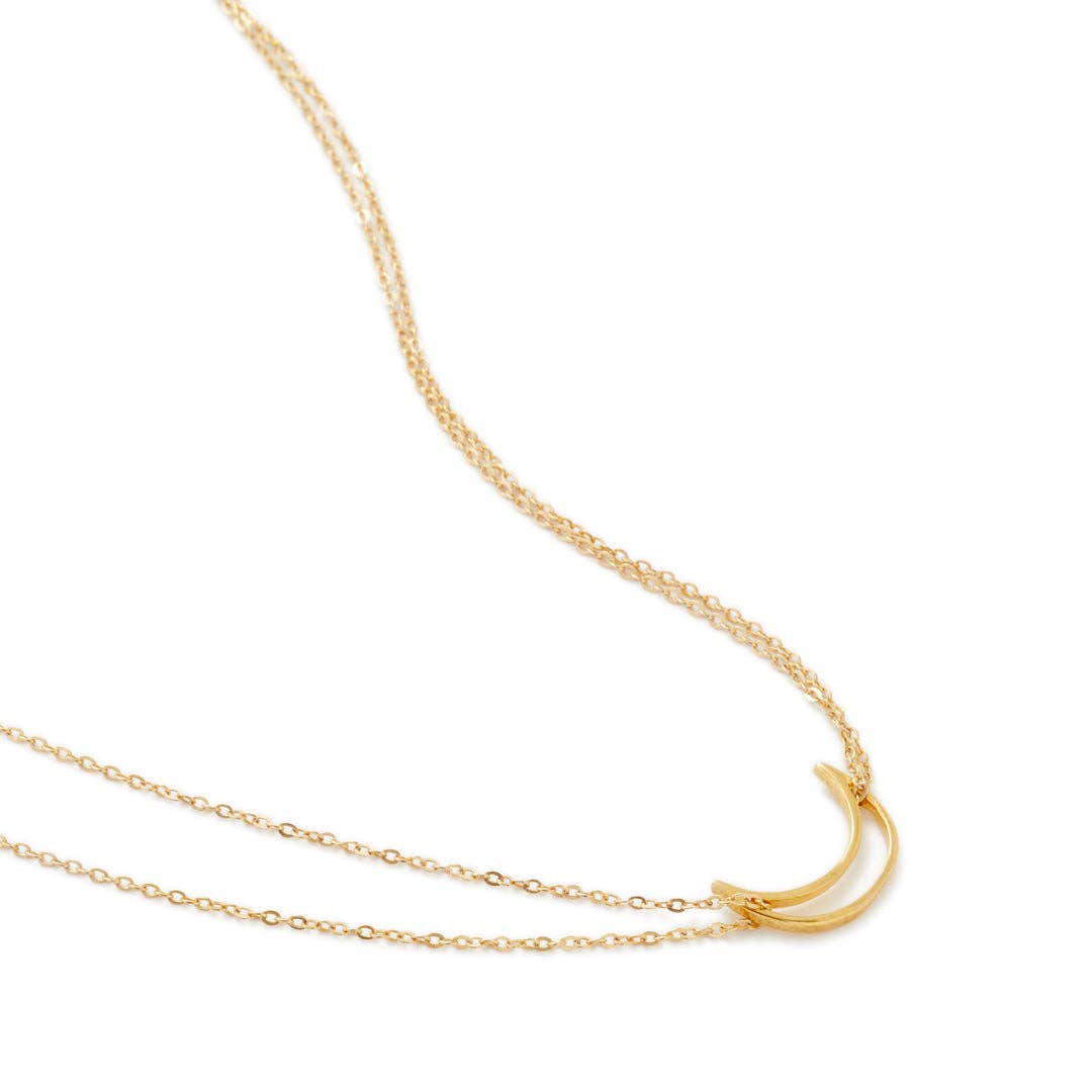 Luna (crescent moon) Necklace: Gold