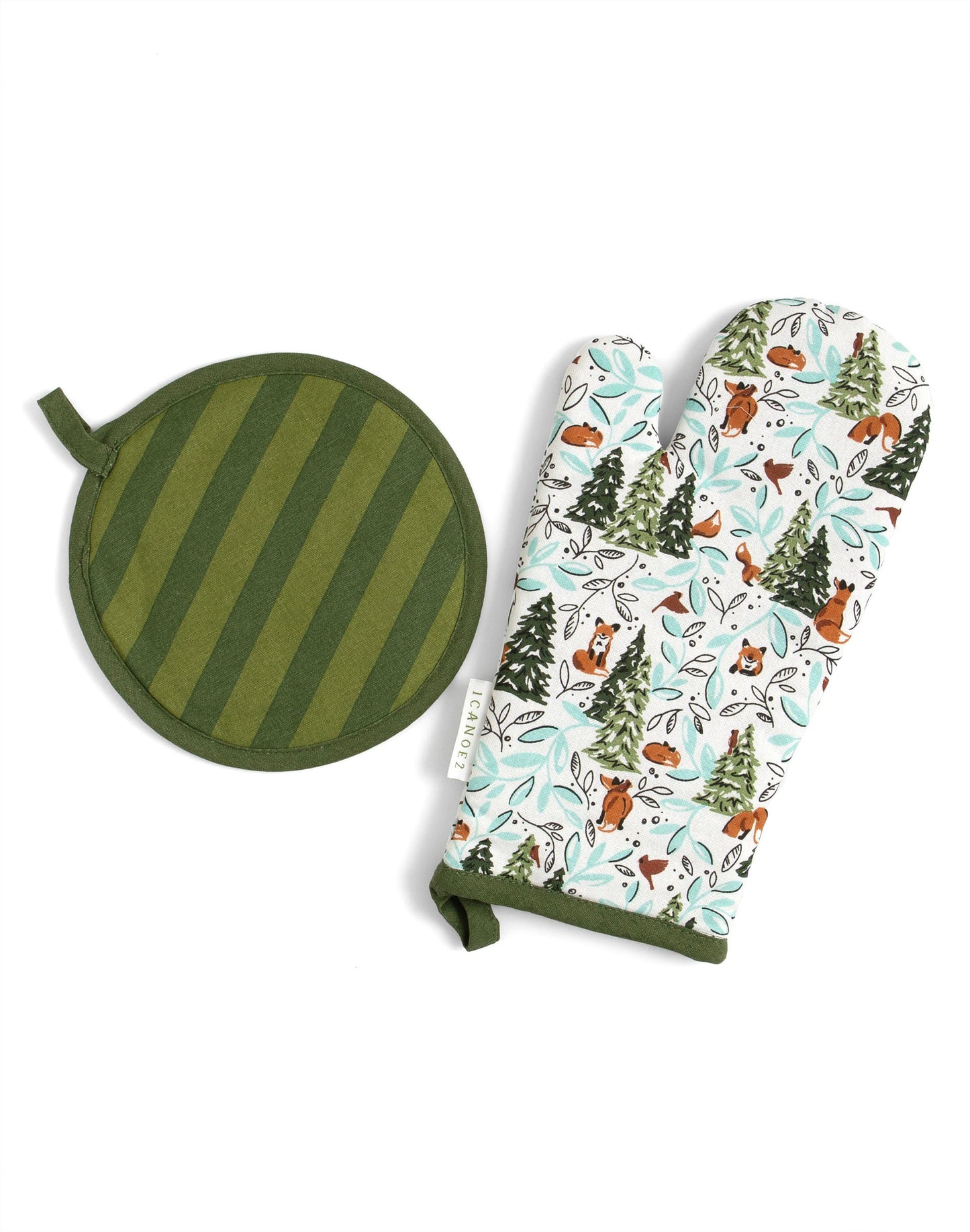 Winter Fox Potholder Set