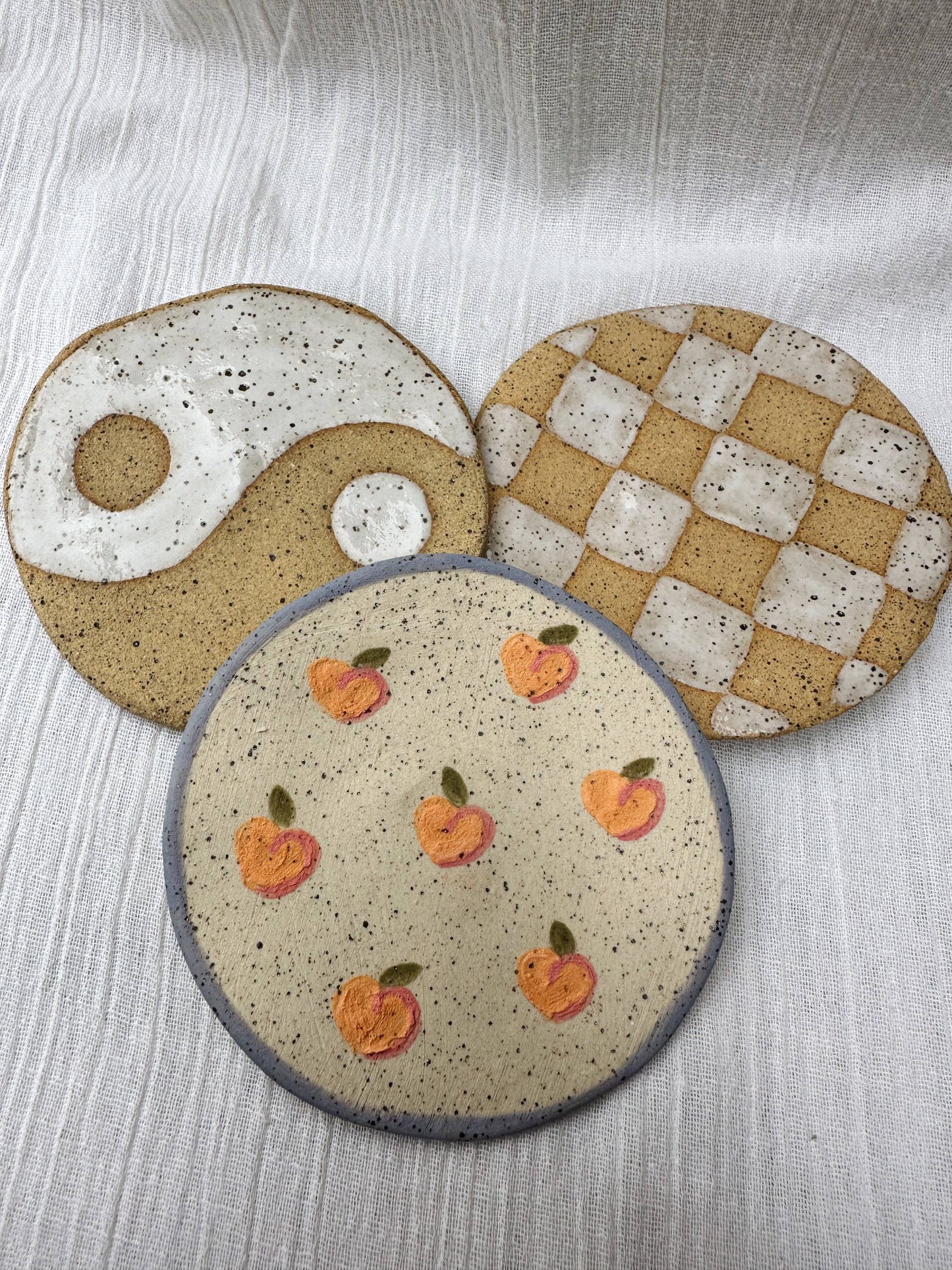 Ceramic Peach Jewelry Dish