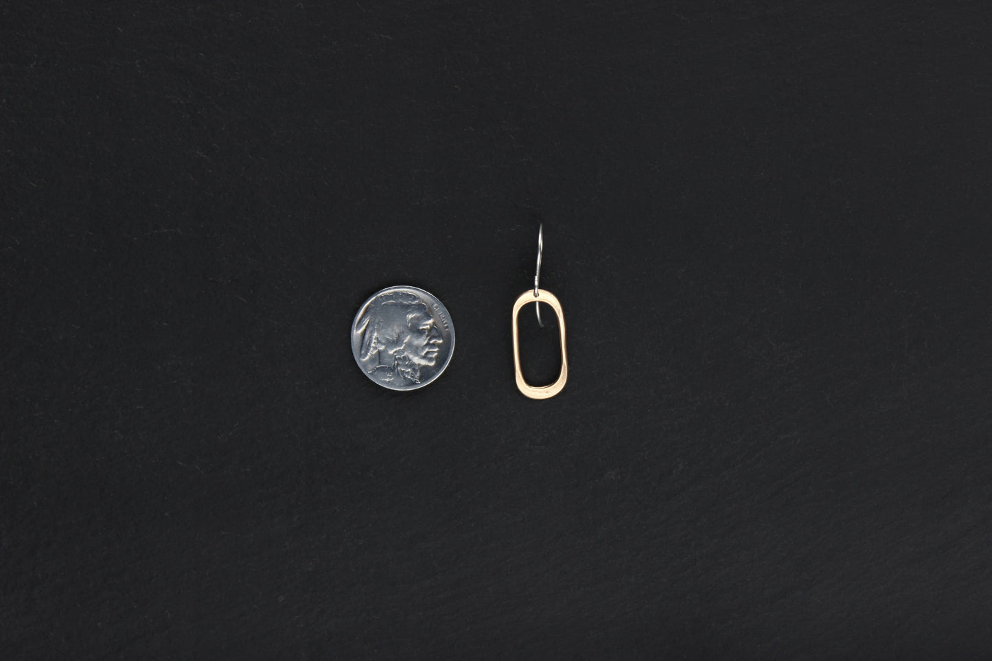 Soft Oval Earrings, Handmade 14K Gold Fill, Sterling Silver : Gold Fill / Bronze