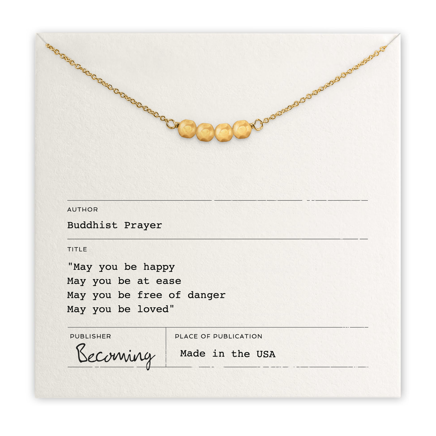May You Be Happy Necklace | Gold Fill