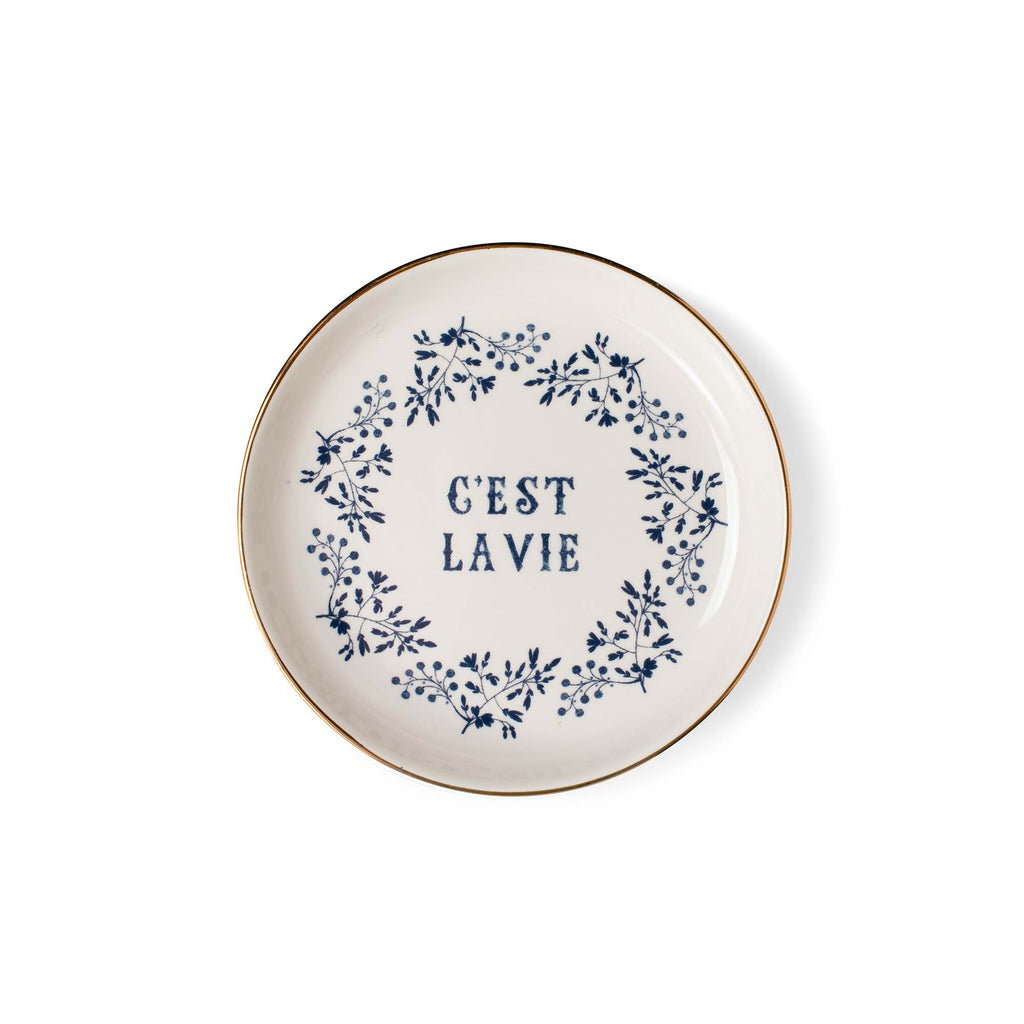 C'est La Vie Small Round Trinket Dish
