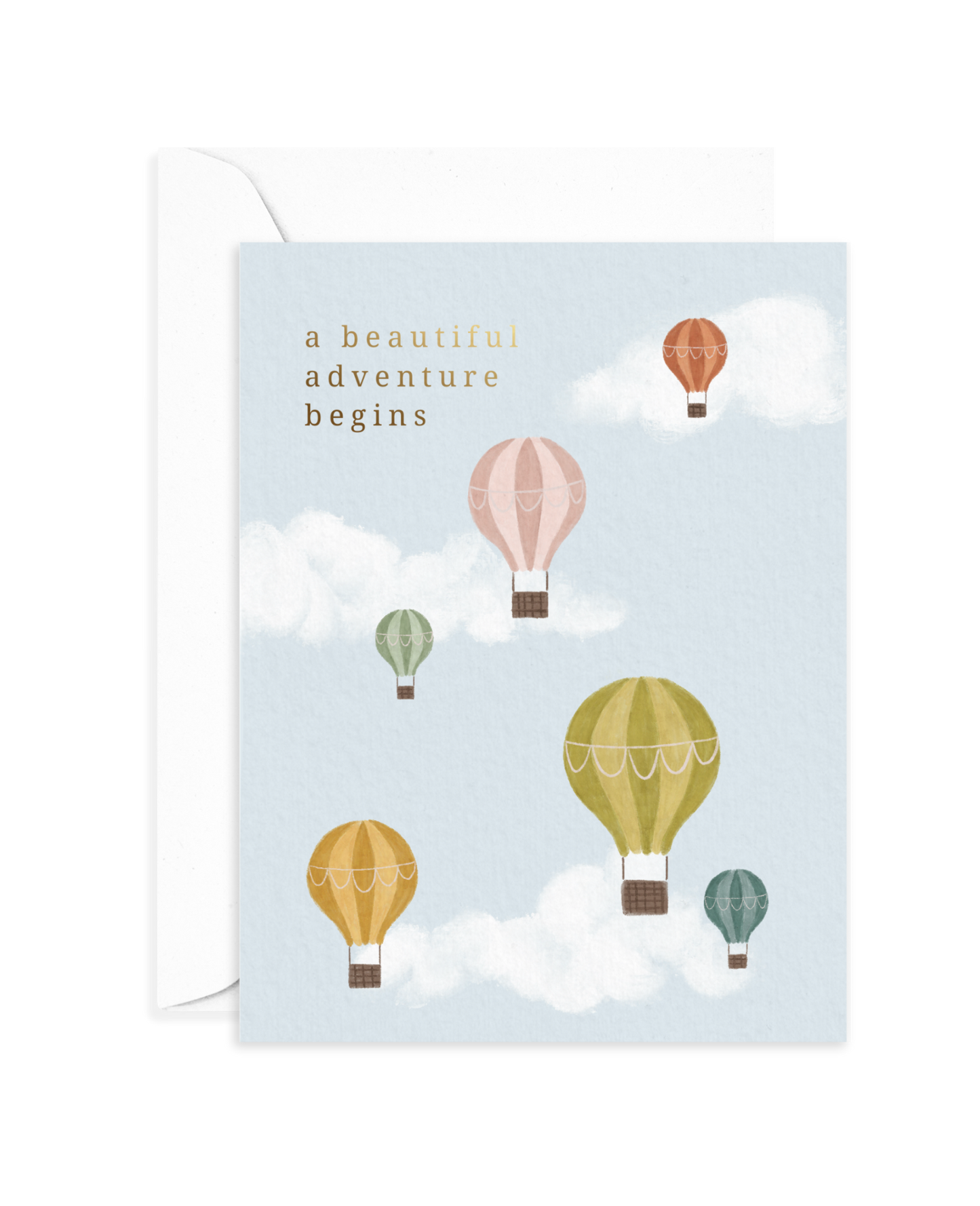 Hot Air Balloons Baby Card
