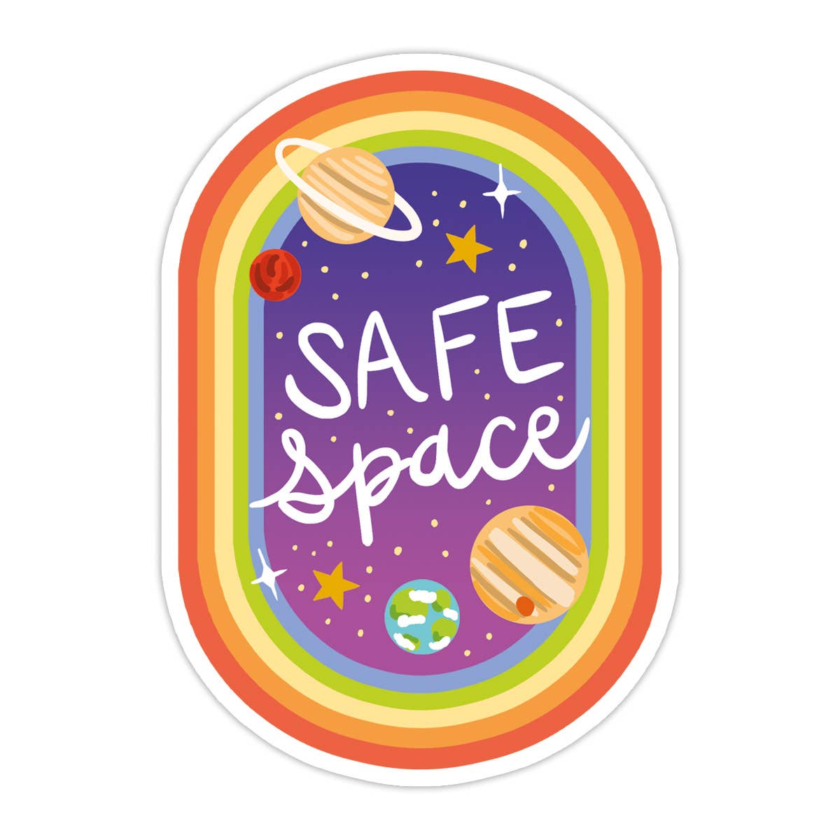 Safe Space Vinyl Sticker: No packaging - sent loose