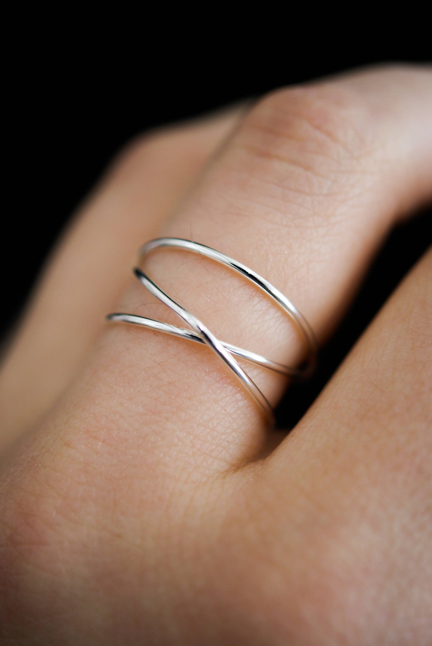 Small Thin Wraparound Ring | Sterling Silver | 6