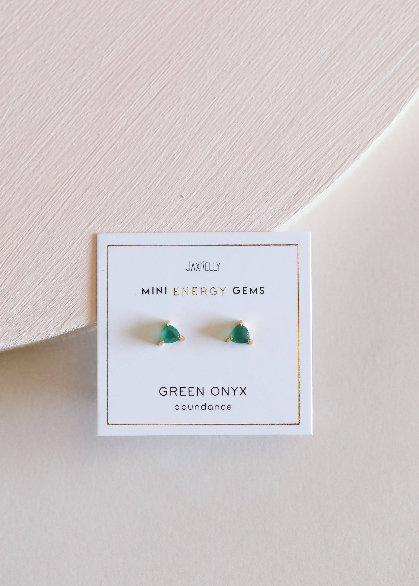 Mini Energy Gem Green Onyx Earring