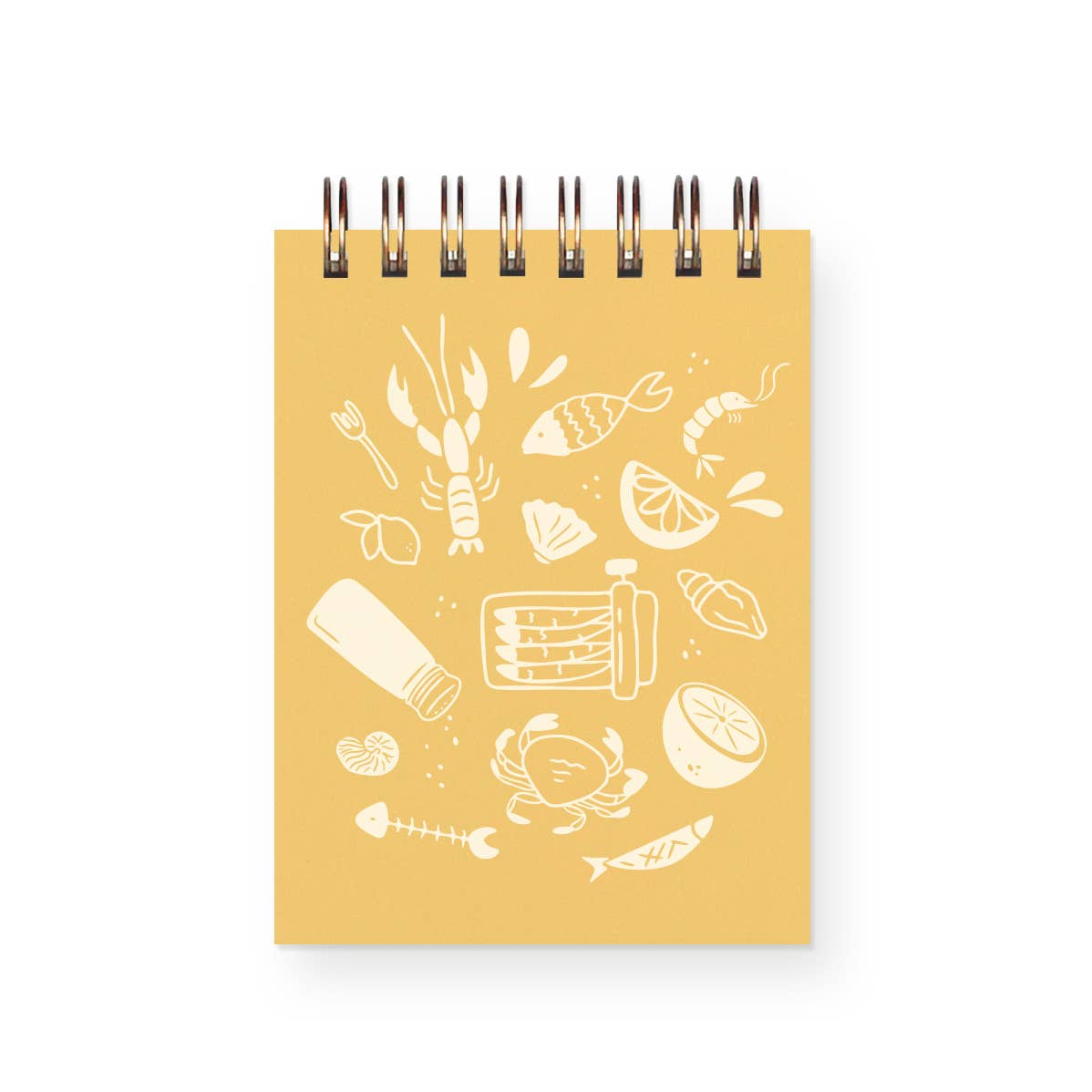 Friends & Fish Mini Jotter Notebook: Deep Blue Cover | White Ink