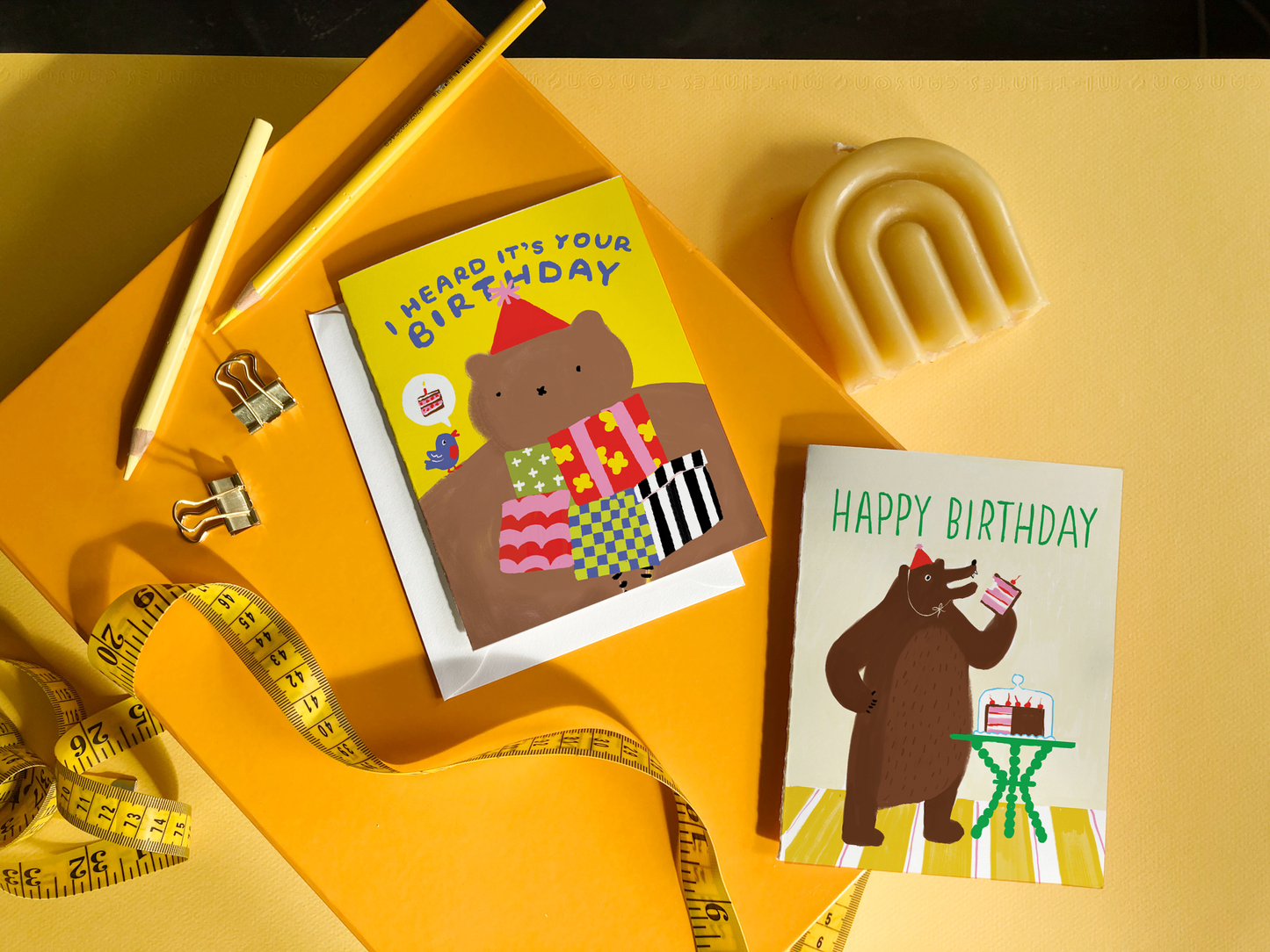 Bear Eats Cake Birthday – Funny Bear Birthday Card