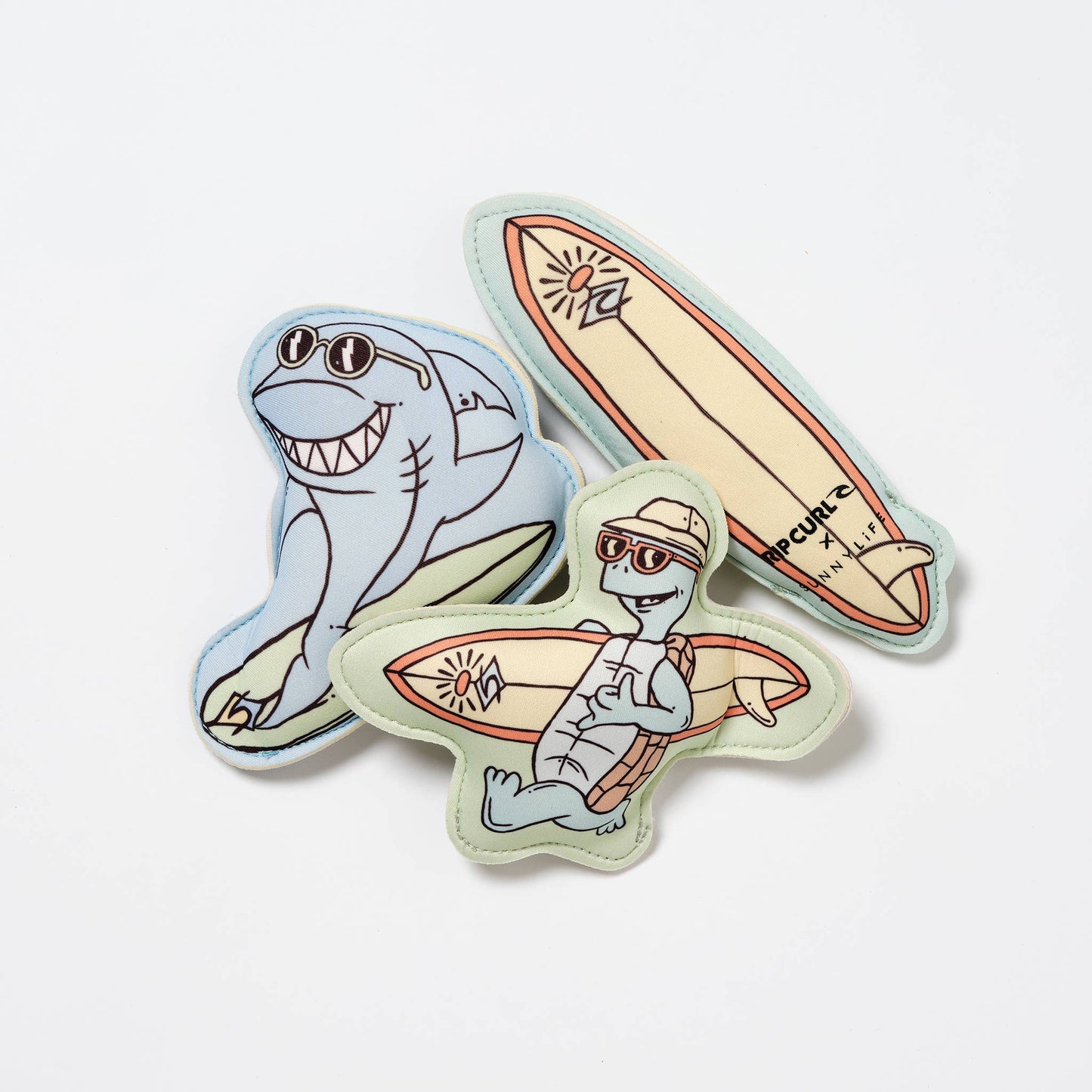 Dive Buddies Shred Turtle Aqua Set of 3