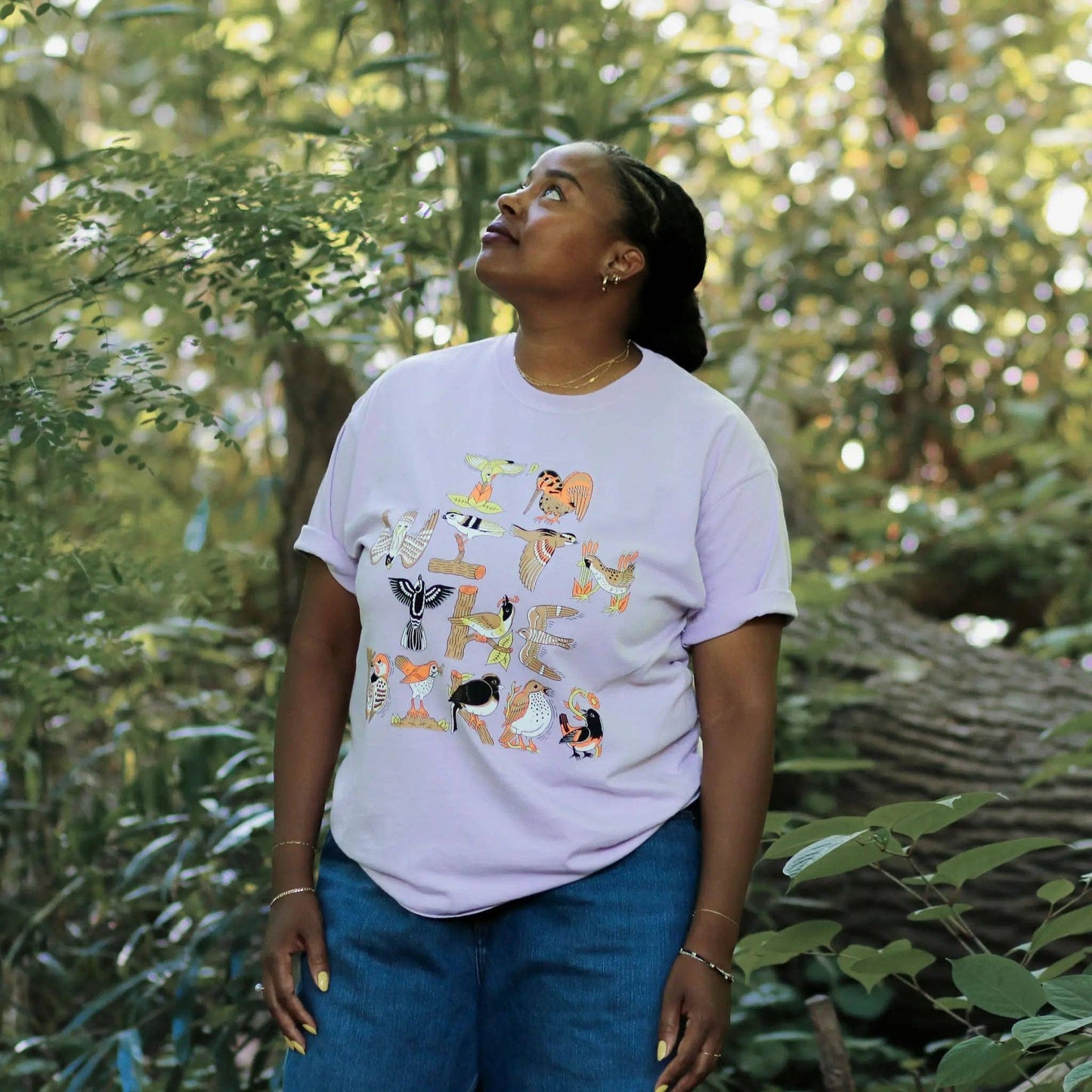 I'm With The Birds T-Shirt: 4XL / Ivory