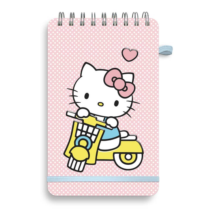 Hello Kitty Classic Pink Top Spiral Notebook with Pen Loop