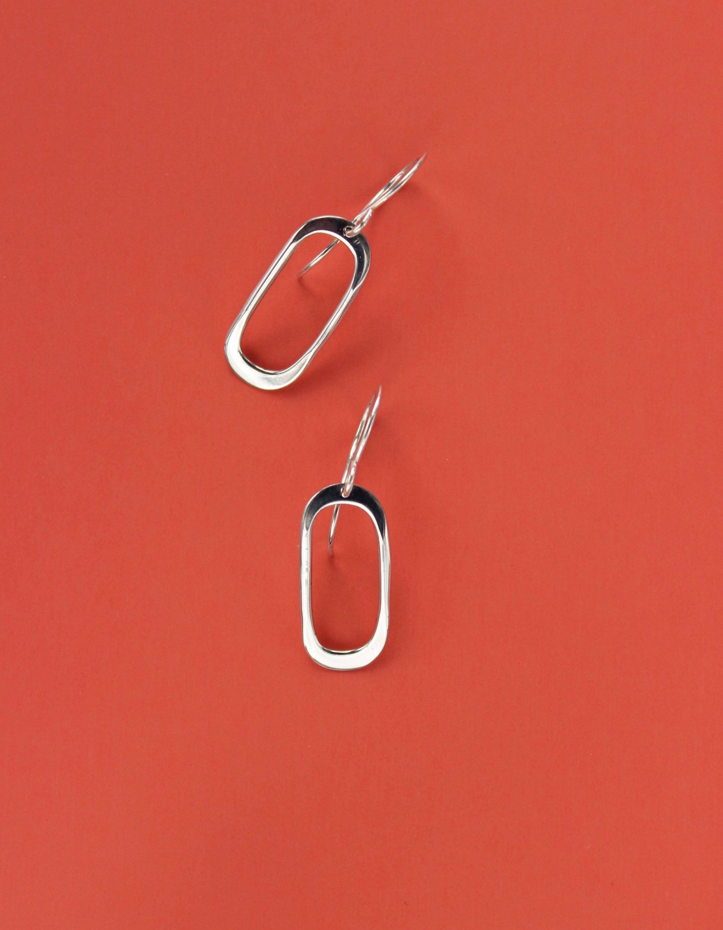 Soft Oval Earrings | Silver