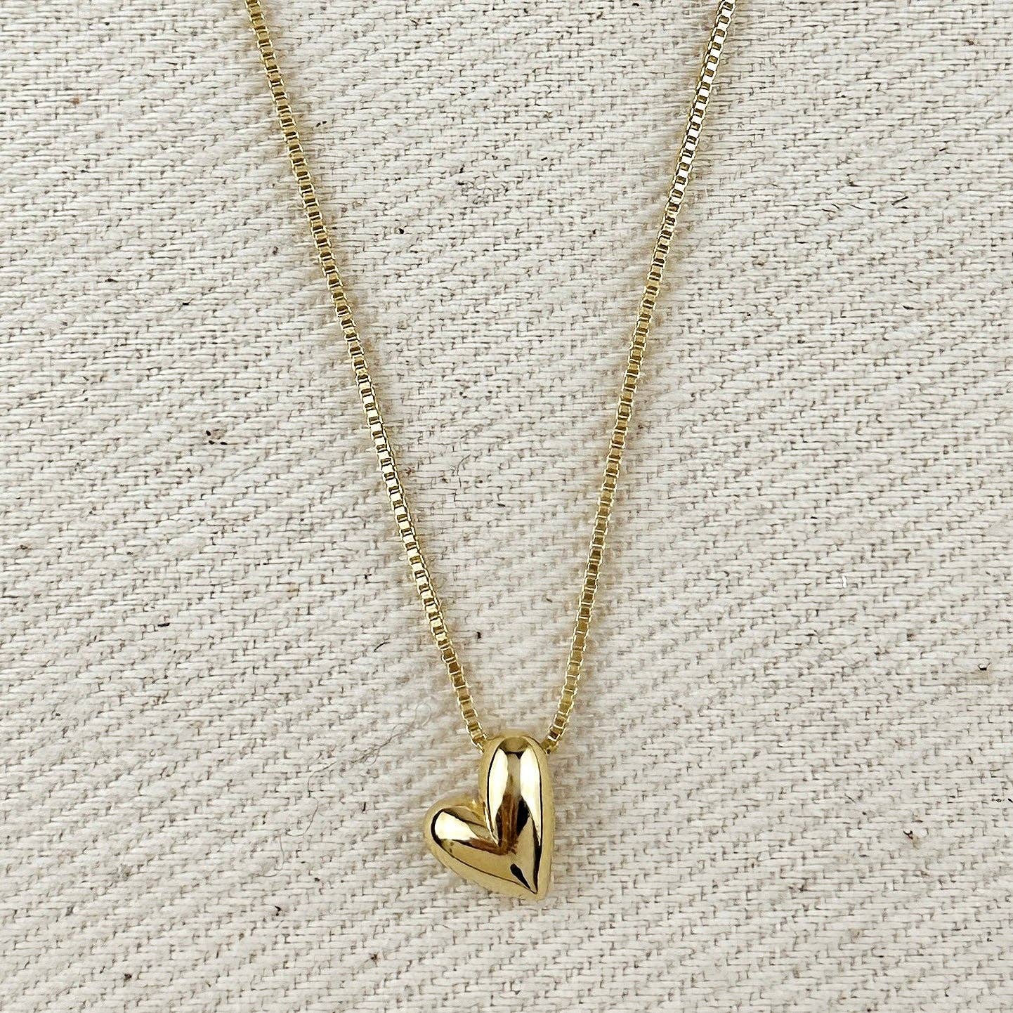 18k Gold Filled Uneven Heart Necklace