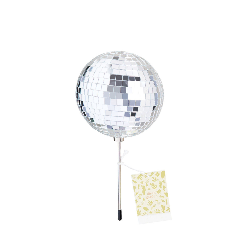 Mirror Disco Ball Decorative Plant Stakes | Disco Queen
