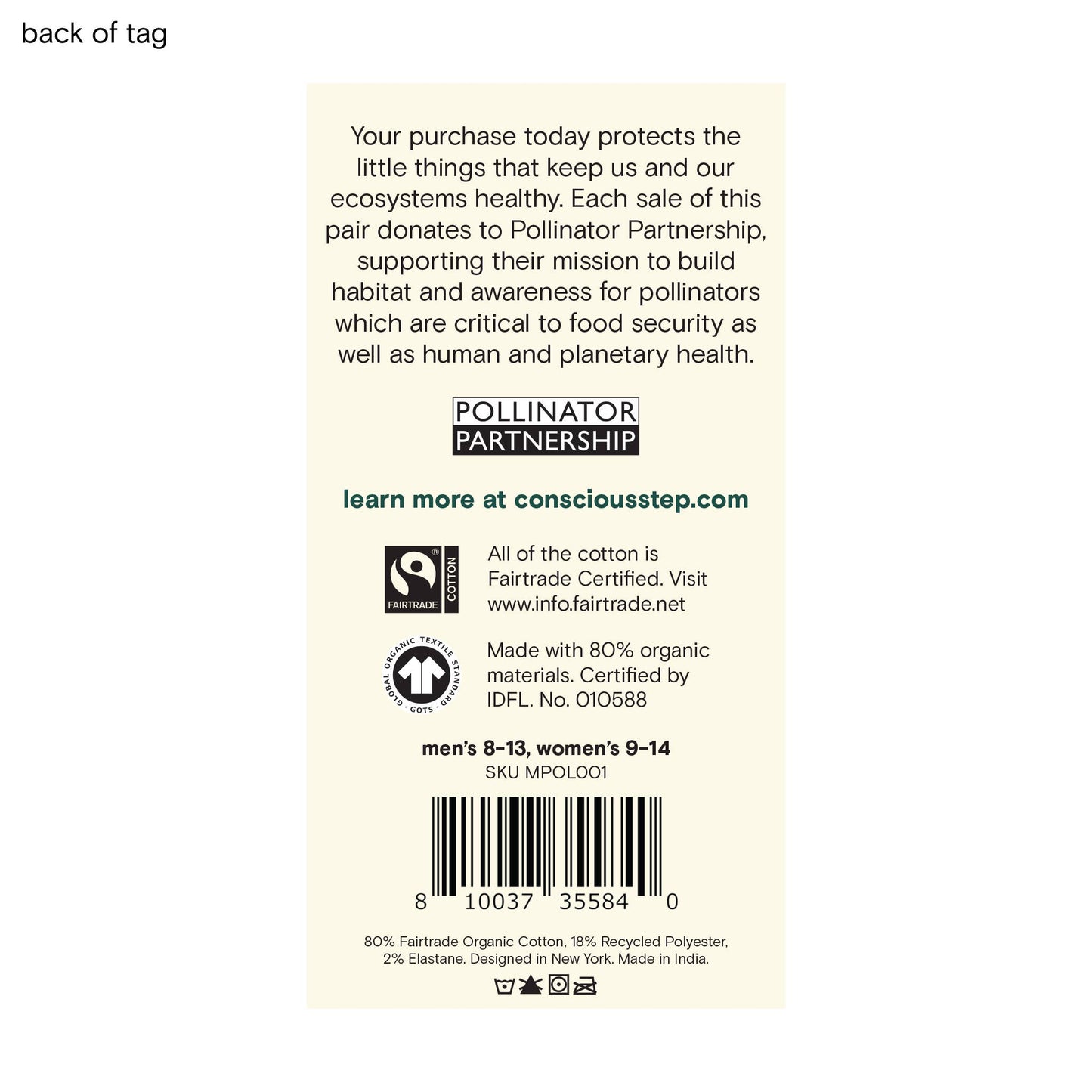 Socks that Protect Pollinators: Small