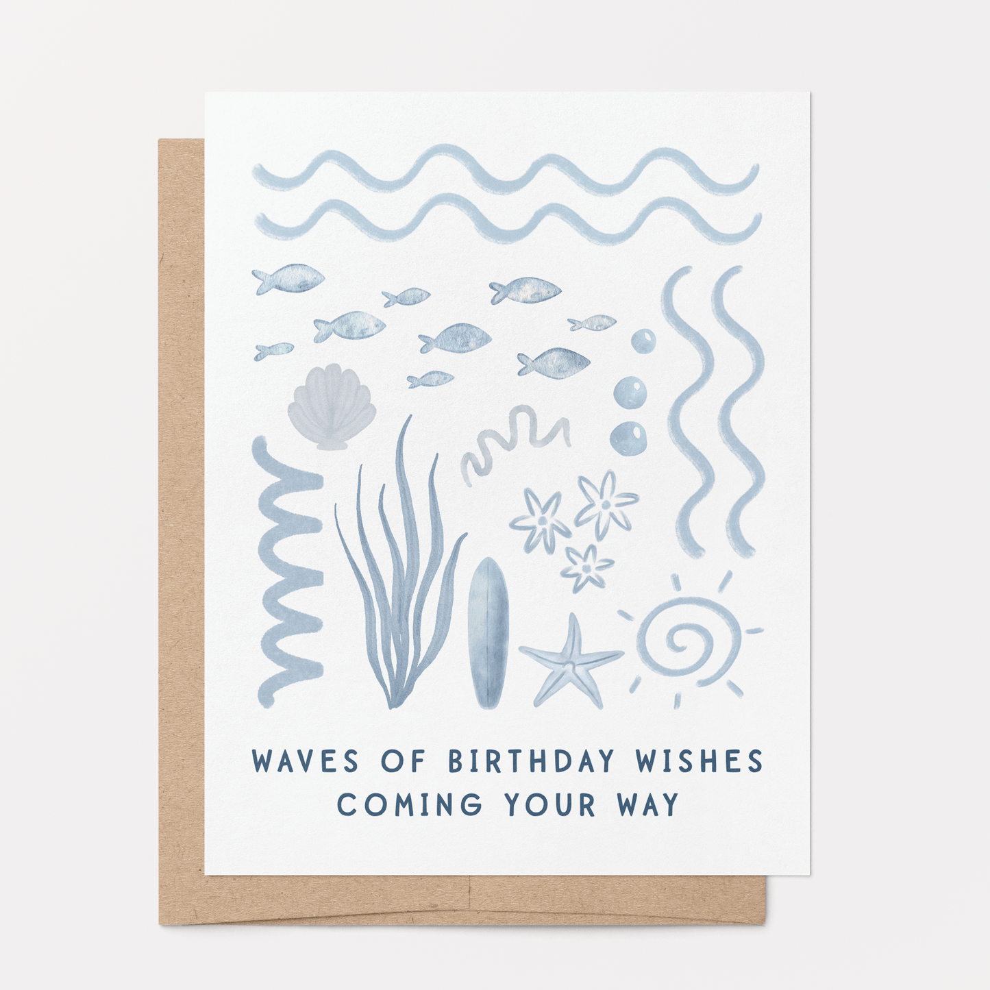 Birthday – Waves of Birthday Wishes Greeting Card