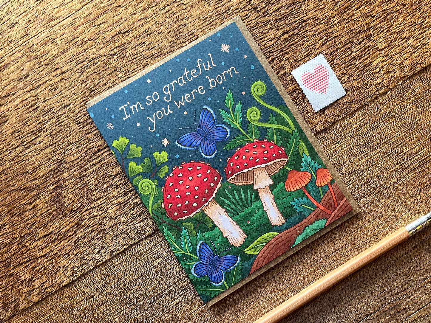 Mushrooms Birthday Card