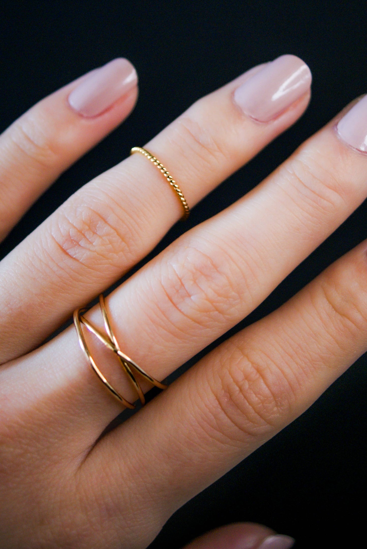 Smooth Small Thin Wraparound Ring | 14K Gold Fill | 6