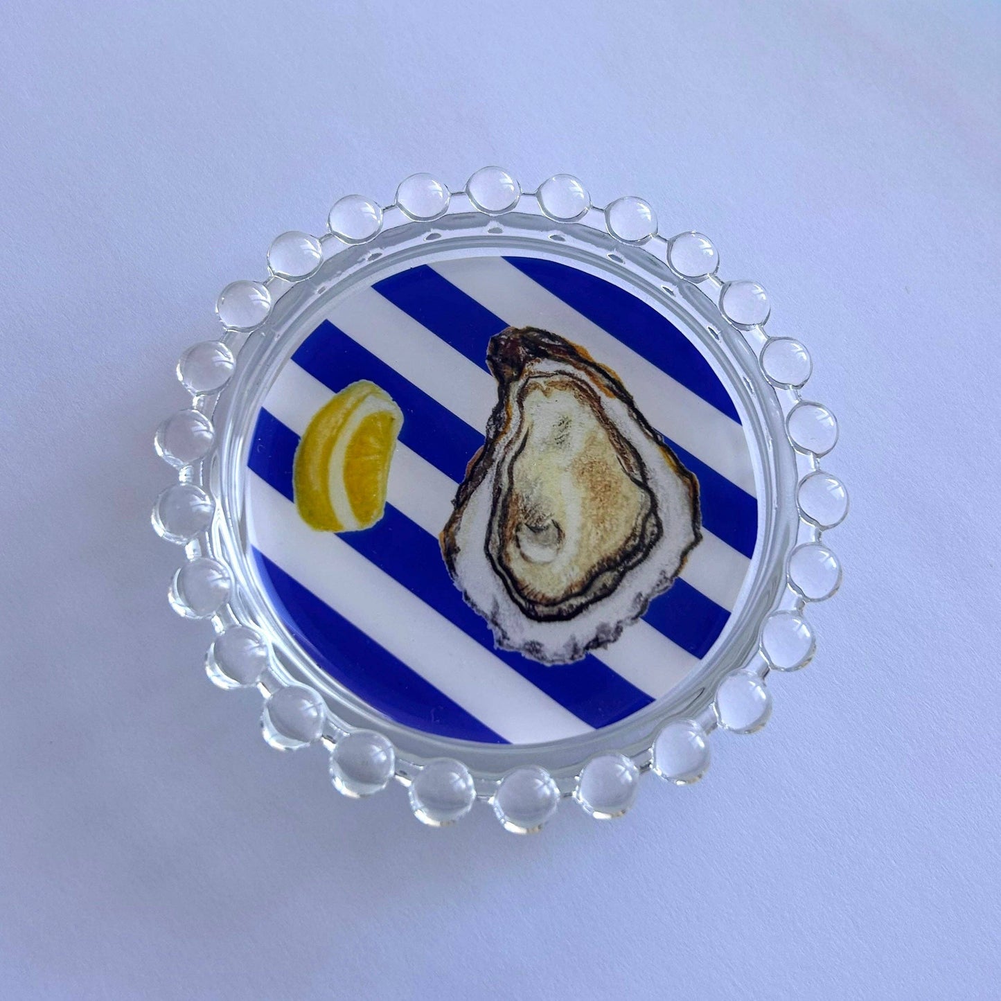 Striped Oyster Trinket Dish, 4"
